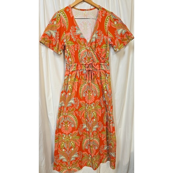 Spartina 449 Beachy Resort Cottagecore M Boho 70's Coastal Southern Dress - Picture 3 of 6